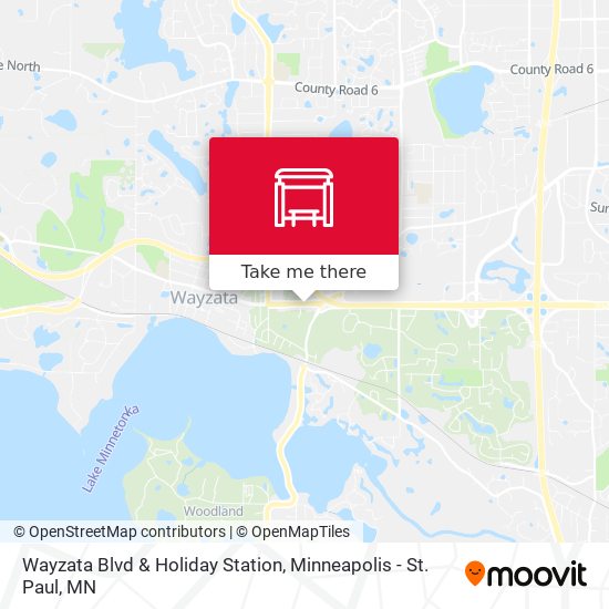 Wayzata Blvd & Holiday Station map