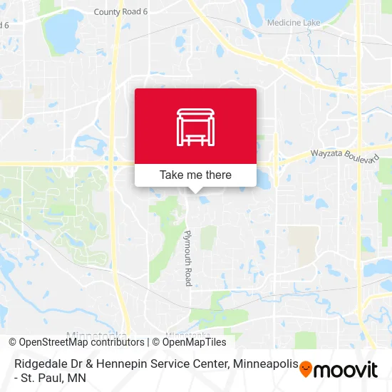 Ridgedale Dr & Hennepin Service Center map