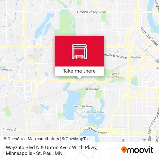Wayzata Blvd N & Upton Ave / Wirth Pkwy map
