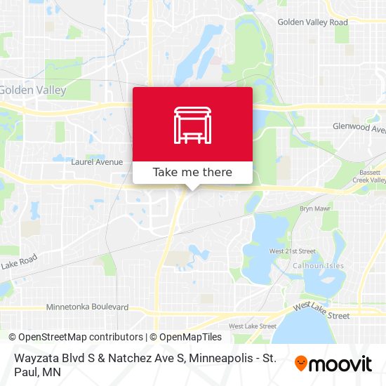 Wayzata Blvd S & Natchez Ave S map