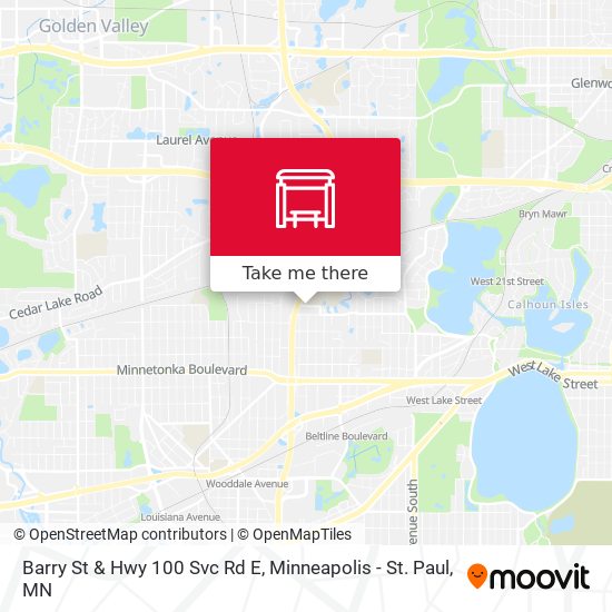 Barry St & Hwy 100 Svc Rd E map