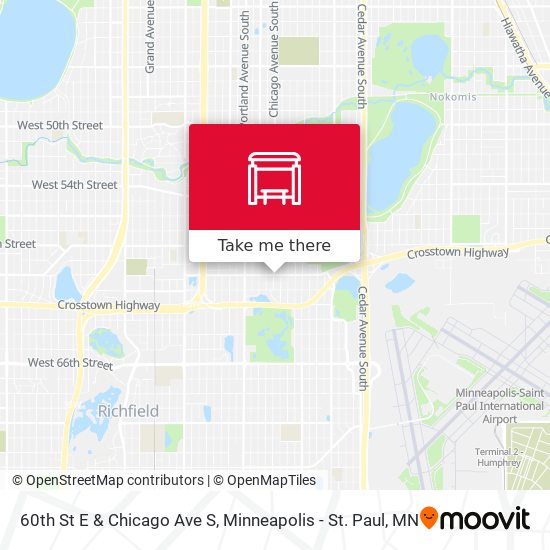 60th St E & Chicago Ave S map