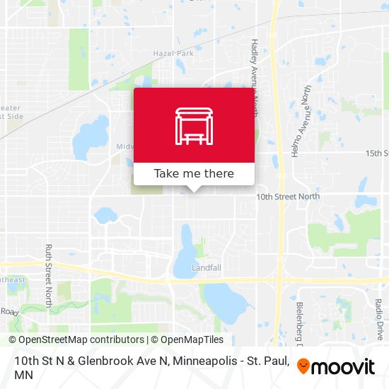 10th St N & Glenbrook Ave N map
