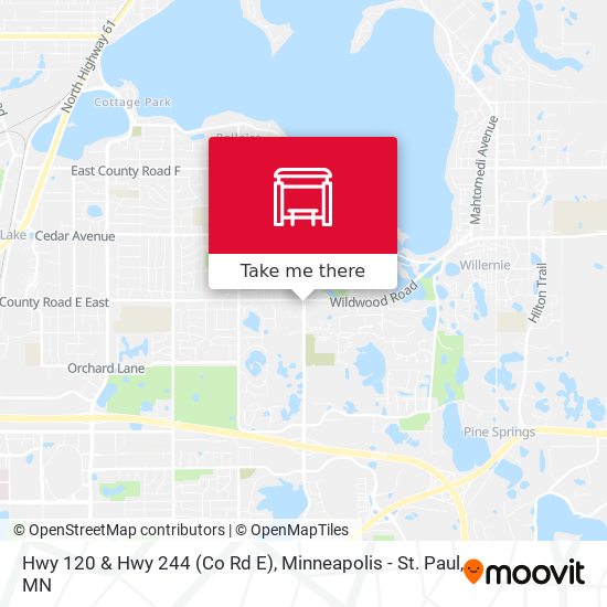 Mapa de Hwy 120 & Hwy 244 (Co Rd E)