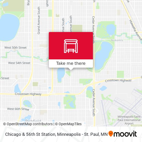 Mapa de Chicago & 56th St Station