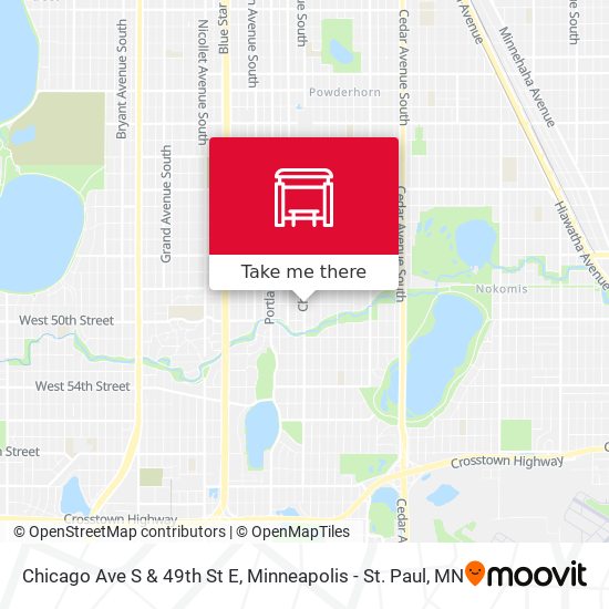 Mapa de Chicago Ave S & 49th St E