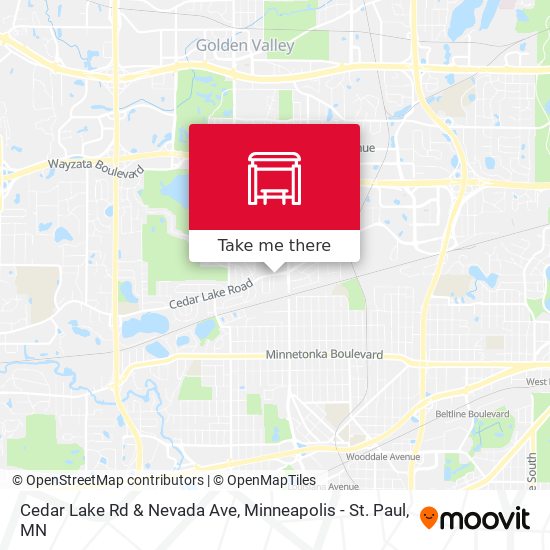 Cedar Lake Rd & Nevada Ave map