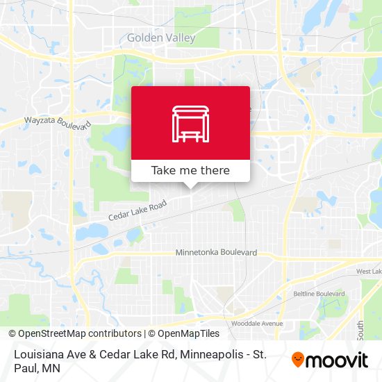 Louisiana Ave & Cedar Lake Rd map