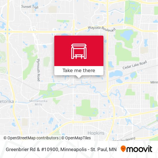 Greenbrier Rd & #10900 map