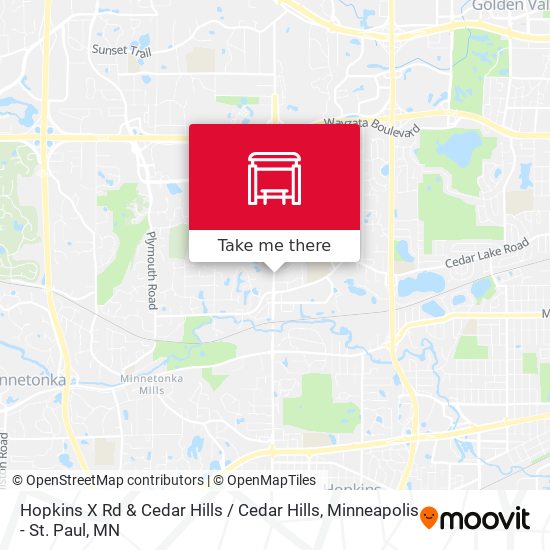 Hopkins X Rd & Cedar Hills / Cedar Hills map