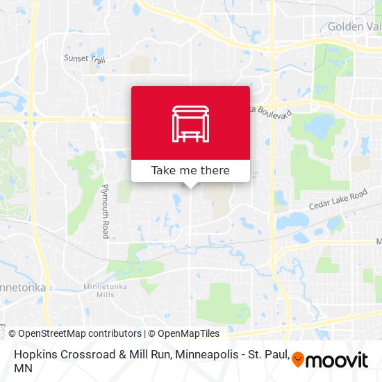 Hopkins Crossroad & Mill Run map