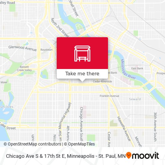 Mapa de Chicago Ave S & 17th St E