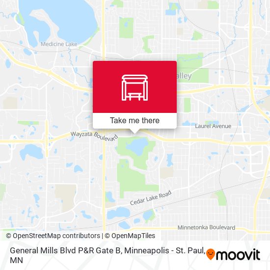 Mapa de General Mills Blvd P&R Gate B