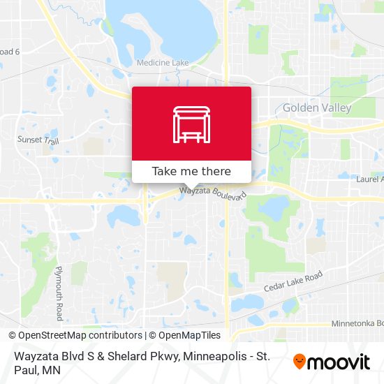 Mapa de Wayzata Blvd S & Shelard Pkwy