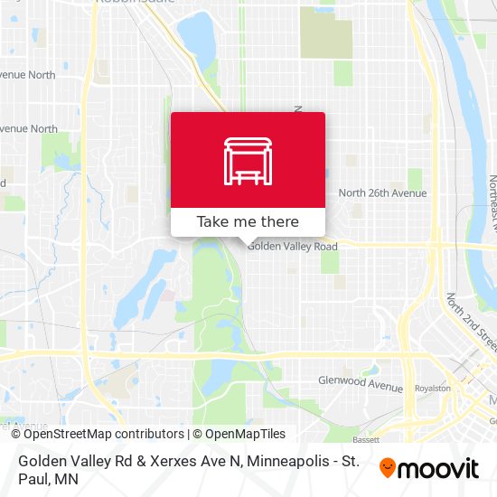 Golden Valley Rd & Xerxes Ave N map