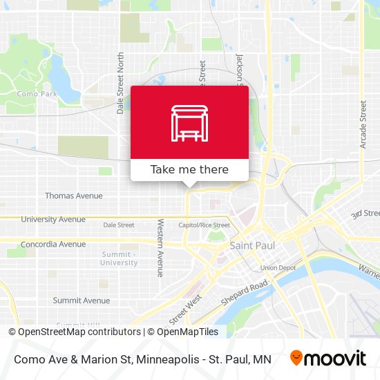 Como Ave & Marion St map