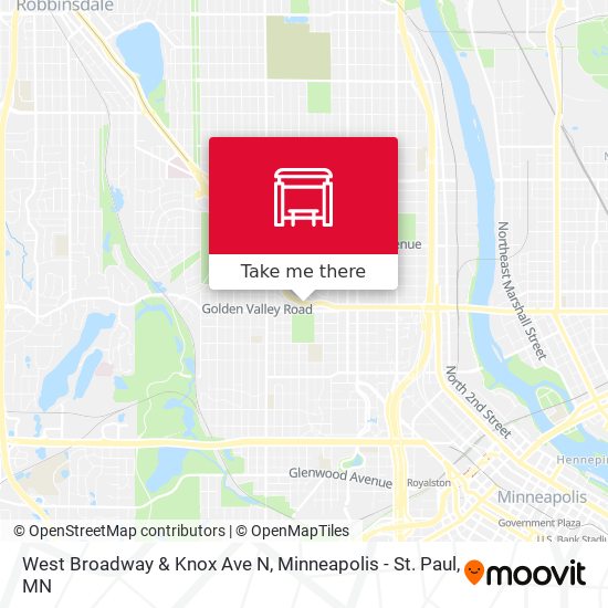 Mapa de West Broadway & Knox Ave N