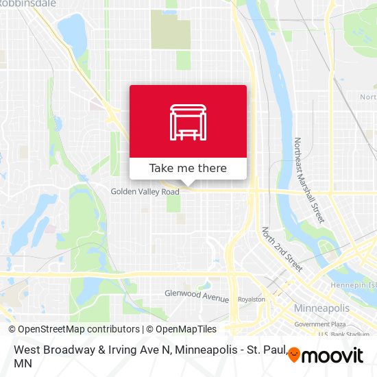 Mapa de West Broadway & Irving Ave N