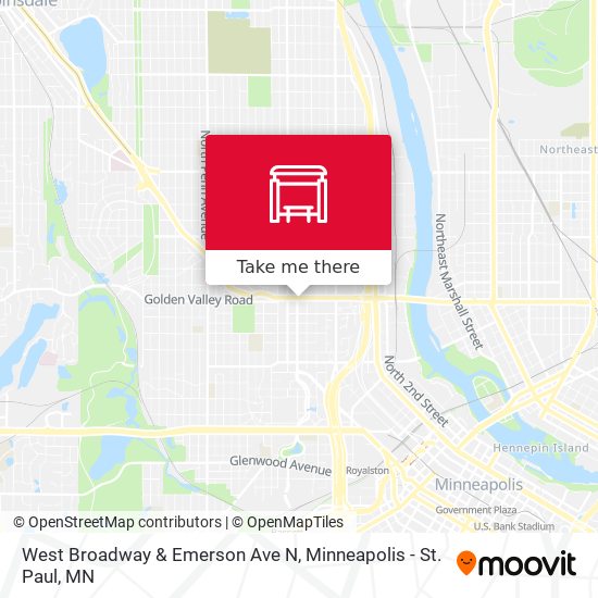 Mapa de West Broadway & Emerson Ave N