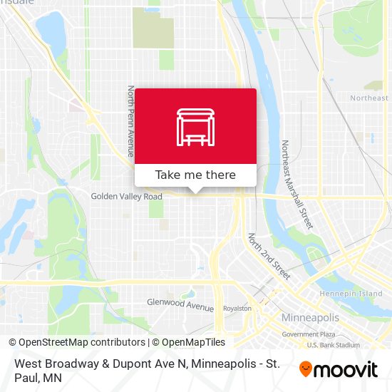 West Broadway & Dupont Ave N map