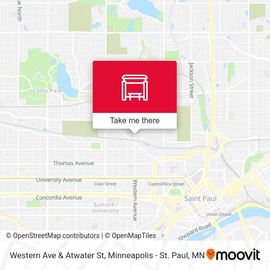 Western Ave & Atwater St map
