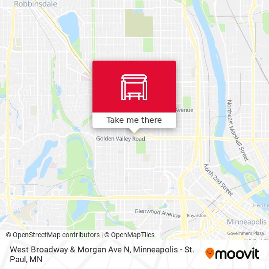 Mapa de West Broadway & Morgan Ave N