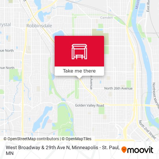 West Broadway & 29th Ave N map