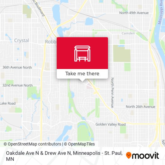 Oakdale Ave N & Drew Ave N map