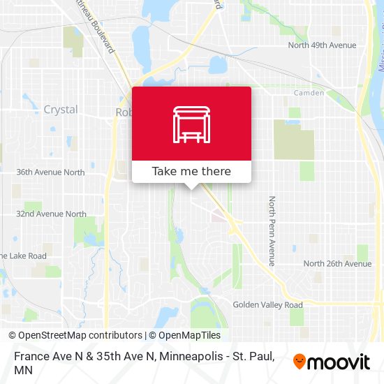 France Ave N & 35th Ave N map