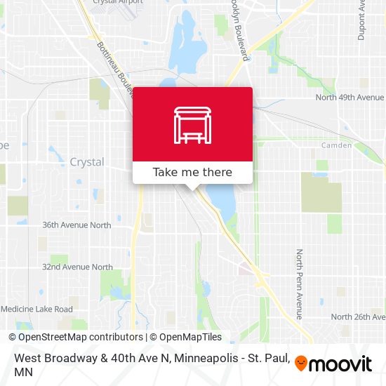 West Broadway & 40th Ave N map