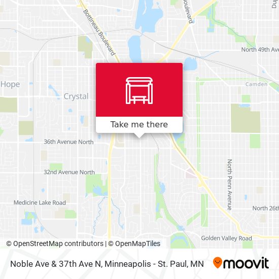 Mapa de Noble Ave & 37th Ave N