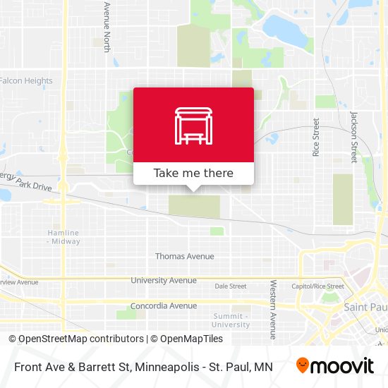 Front Ave & Barrett St map