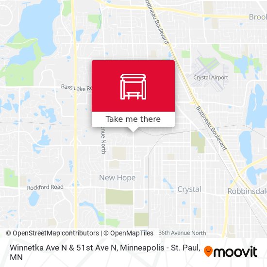 Winnetka Ave N & 51st Ave N map