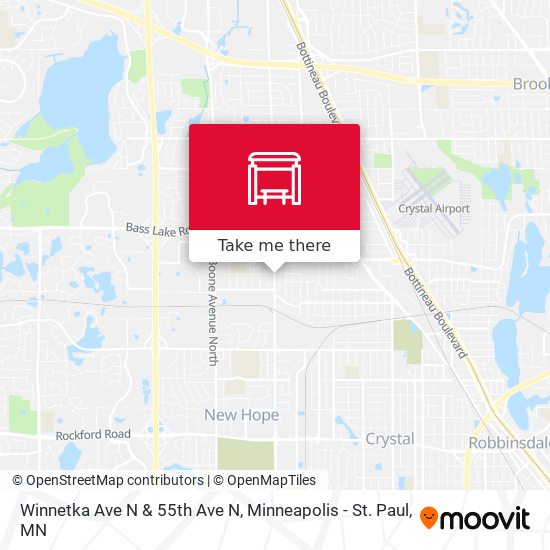 Winnetka Ave N & 55th Ave N map