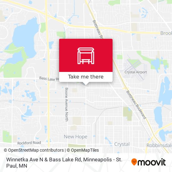 Winnetka Ave N & Bass Lake Rd map