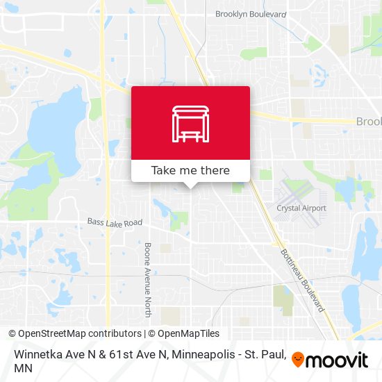 Winnetka Ave N & 61st Ave N map