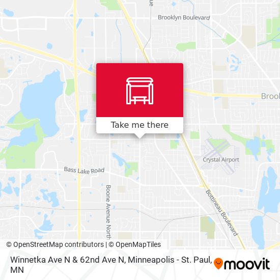 Winnetka Ave N & 62nd Ave N map