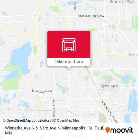 Winnetka Ave N & 63rd Ave N map