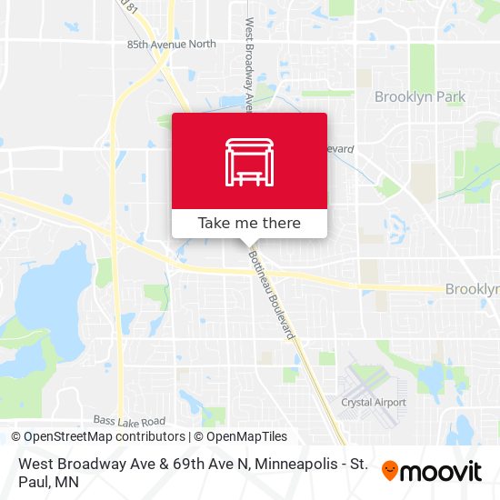 West Broadway Ave & 69th Ave N map