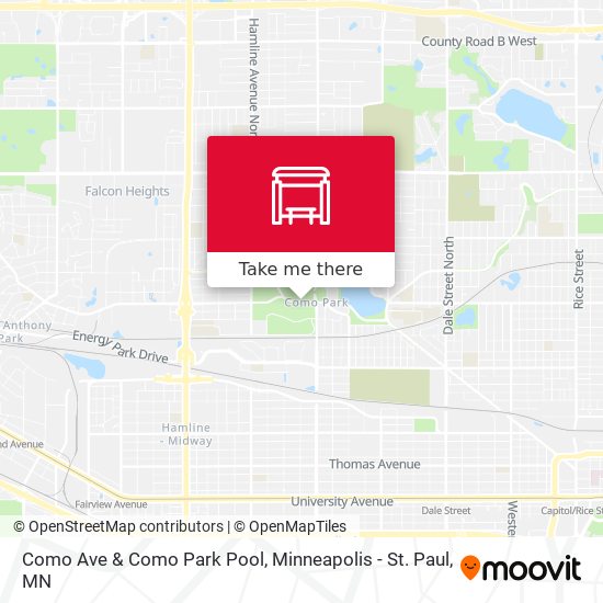 Como Ave & Como Park Pool map