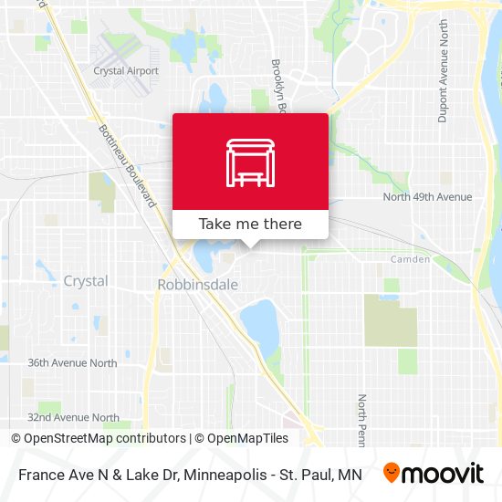 Mapa de France Ave N & Lake Dr