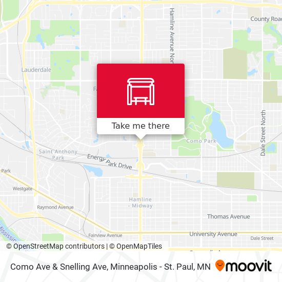 Como Ave & Snelling Ave map