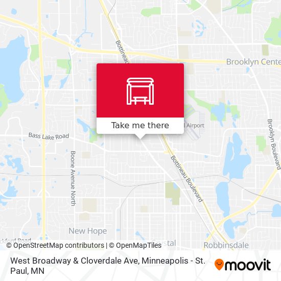 West Broadway & Cloverdale Ave map