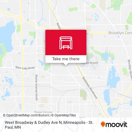 West Broadway & Dudley Ave N map