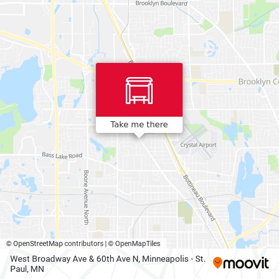 West Broadway Ave & 60th Ave N map