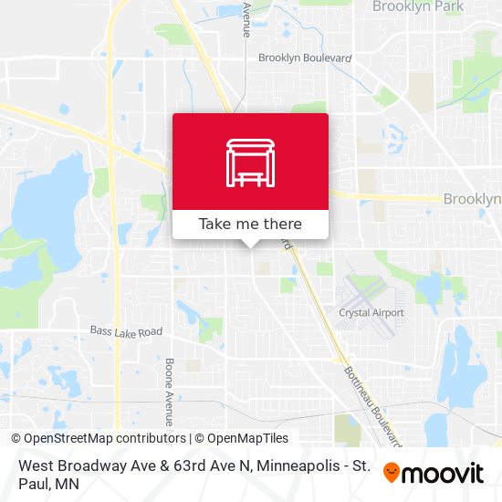 Mapa de West Broadway Ave & 63rd Ave N