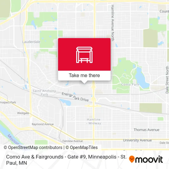 Mapa de Como Ave & Fairgrounds - Gate #9