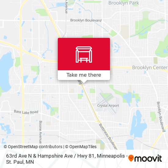 63rd Ave N & Hampshire Ave / Hwy 81 map