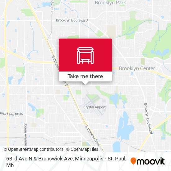 63rd Ave N & Brunswick Ave map