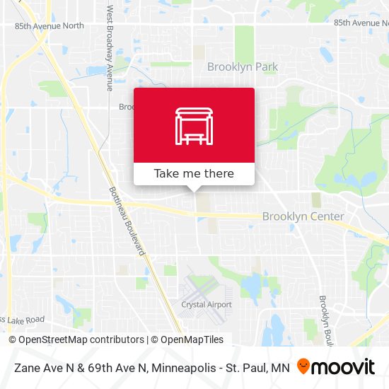 Zane Ave N & 69th Ave N map